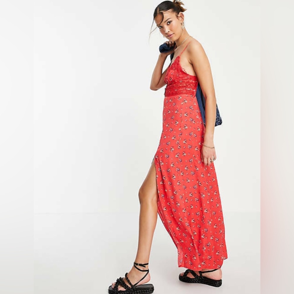 Free People Red Floral Dress - Picture 2 of 10